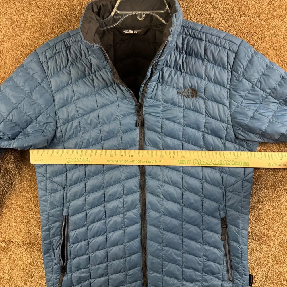 The North Face Mens ThermoBall Eco Quilted Puffer Jacket Blue Medium